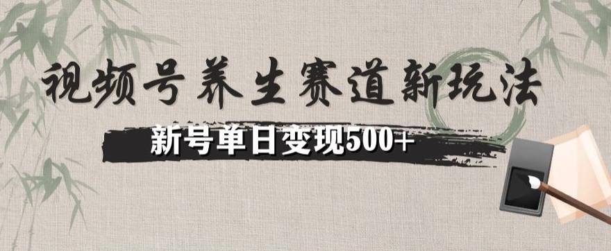 视频号养生赛道暴力掘金（懒人玩法）无脑搬运，新号日入500+-蚂蚁汇资源分享项目网