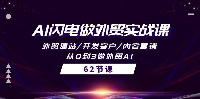 (10049期)AI闪电做外贸实战课，外贸建站/开发客户/内容营销/从0到3做外贸AI-62节-蚂蚁汇资源分享项目网