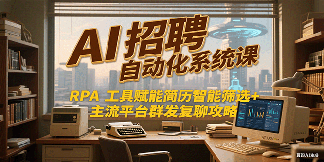 AI招聘自动化系统课，RPA工具赋能简历智能筛选+主流平台群发复聊全攻略-蚂蚁汇资源分享项目网