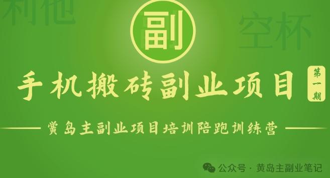 手机搬砖小副业项目训练营1.0，实测1小时收益50+，一部手机轻松日入100+-蚂蚁汇资源分享项目网