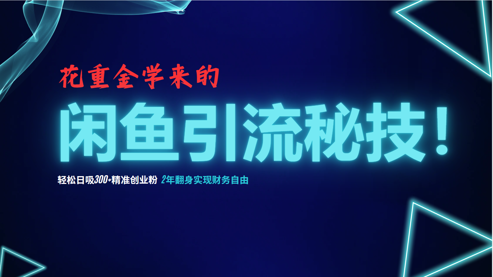 花重金学来的闲鱼引流秘技！轻松日吸300+精准创业粉，每天躺赚5000+，2...-蚂蚁汇资源分享项目网