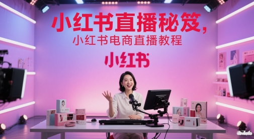 小红书直播秘笈，小红书电商直播教程-蚂蚁汇资源分享项目网