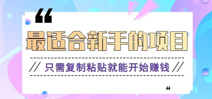 2024最适合新手操作的项目，新手小白只需复制粘贴就能开始赚钱【视频教程+软件】-蚂蚁汇资源分享项目网