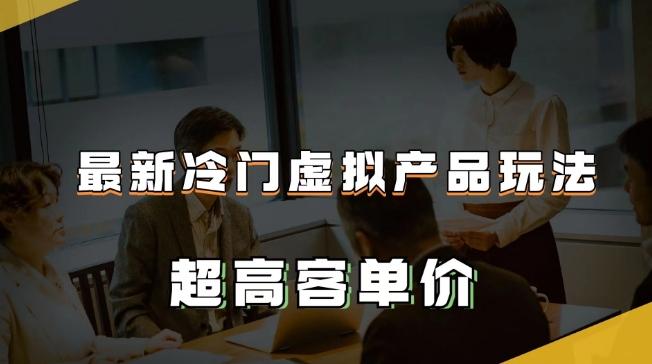 最新冷门虚拟产品玩法，超高客单价，月入2-3万＋【揭秘】-蚂蚁汇资源分享项目网