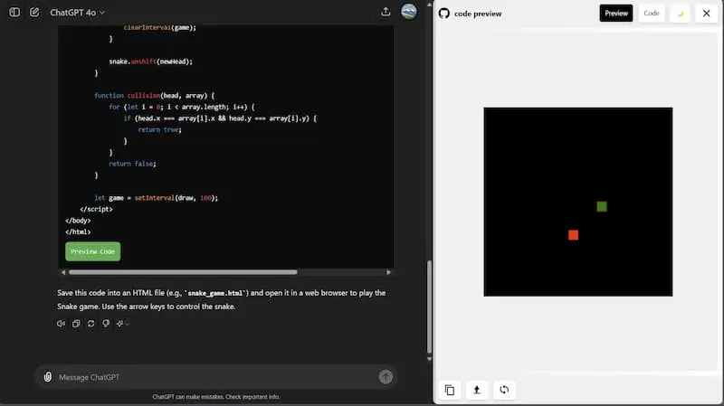 ChatGPT Code Preview｜AI编程预览工具-蚂蚁汇资源分享项目网