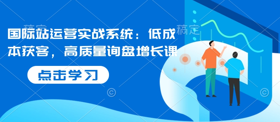 国际站运营实战系统：低成本获客，高质量询盘增长课-蚂蚁汇资源分享项目网