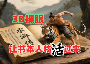 书本人物裸眼3D视频，新的玩法，流量超猛，保姆级教程-蚂蚁汇资源分享项目网