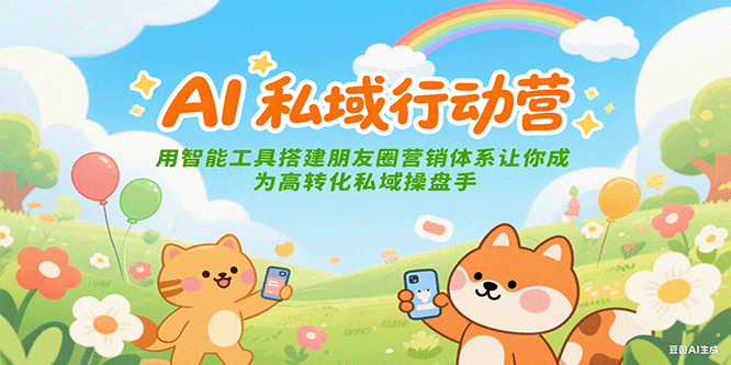 AI私域行动营：用智能工具搭建朋友圈营销体系让你成为高转化私域操盘手-蚂蚁汇资源分享项目网
