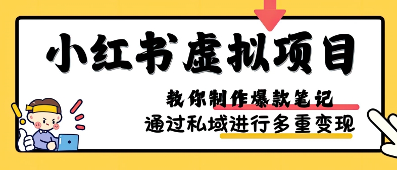 小红书虚拟项目实战，爆款笔记制作，矩阵放大玩法分享-蚂蚁汇资源分享项目网