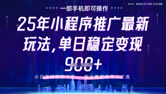 25年小程序挂G推广掘金最新玩法，一部手机即可操作，保底日入9张+【揭秘】-蚂蚁汇资源分享项目网
