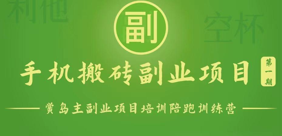 手机搬砖小副业项目训练营1.0，能用手机做的简单小副业-蚂蚁汇资源分享项目网