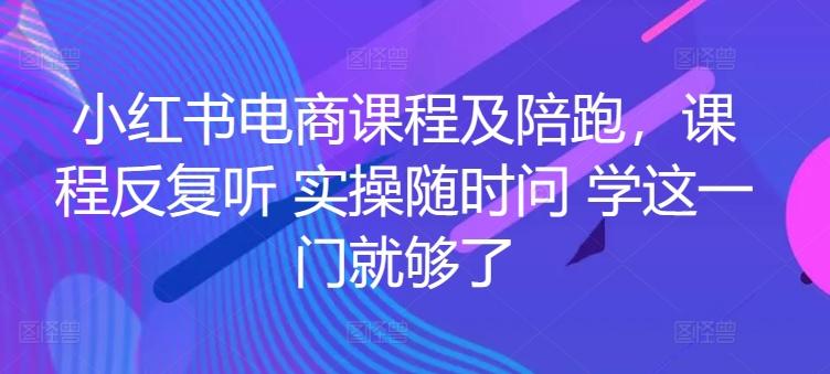 小红书电商课程及陪跑，课程反复听 实操随时问 学这一门就够了-蚂蚁汇资源分享项目网
