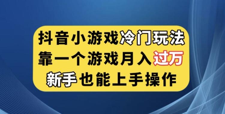 抖音小游戏冷门玩法，靠一个游戏月入过万，新手也能轻松上手【揭秘】-蚂蚁汇资源分享项目网