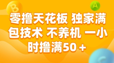 零撸天花板，独家满包技术 不养机 一小时撸满50+【揭秘】-蚂蚁汇资源分享项目网