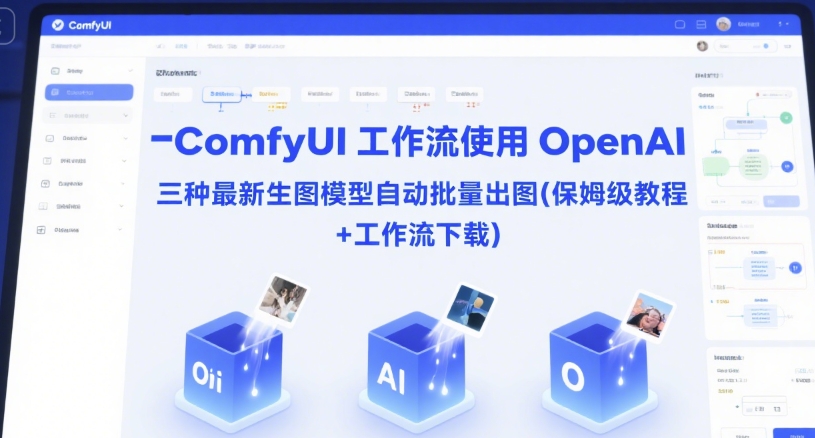 ComfyUI 工作流使用 OpenAI 三种最新生图模型自动批量出图(保姆级教程+工作流下载)-蚂蚁汇资源分享项目网
