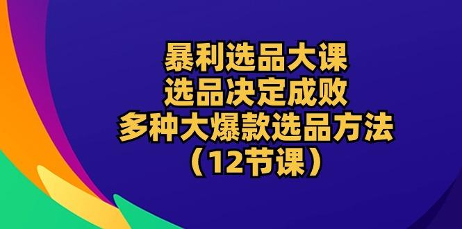 暴利 选品大课：选品决定成败，教你多种大爆款选品方法(12节课-蚂蚁汇资源分享项目网