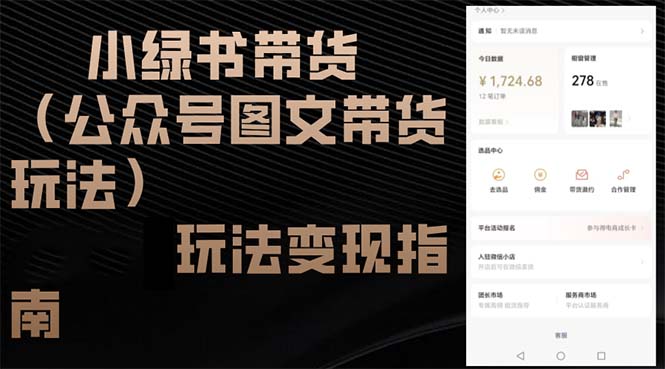 小绿书带货(公众号图文带货玩法-蚂蚁汇资源分享项目网