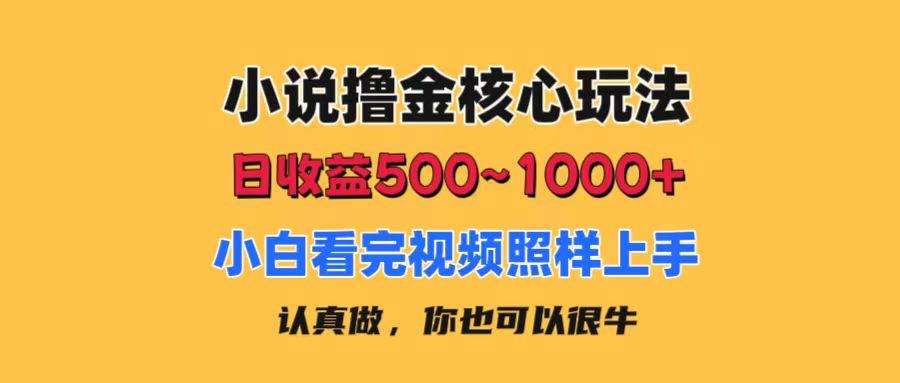 小说撸金核心玩法，日收益500-1000+，小白看完照样上手，0成本有手就行-蚂蚁汇资源分享项目网