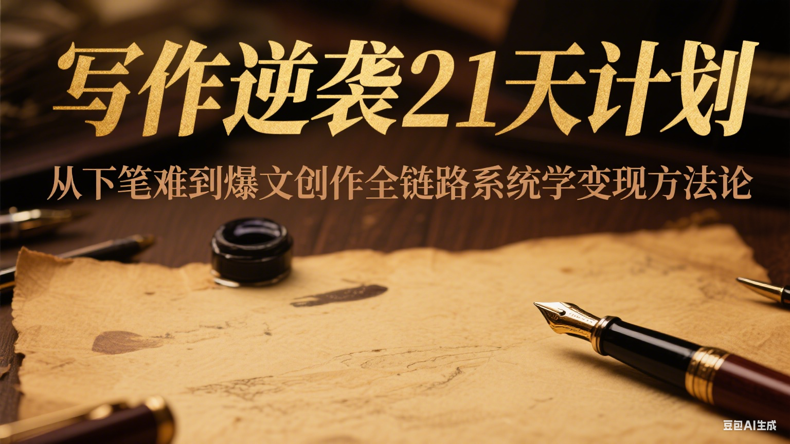 写作逆袭21天计划：从下笔难到爆文创作全链路系统学变现方法论-蚂蚁汇资源分享项目网