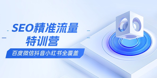 SEO精准流量特训营，百度微信抖音小红书全覆盖，带你搞懂搜索优化核心技巧-蚂蚁汇资源分享项目网