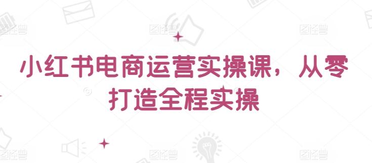 小红书电商运营实操课，​从零打造全程实操-蚂蚁汇资源分享项目网
