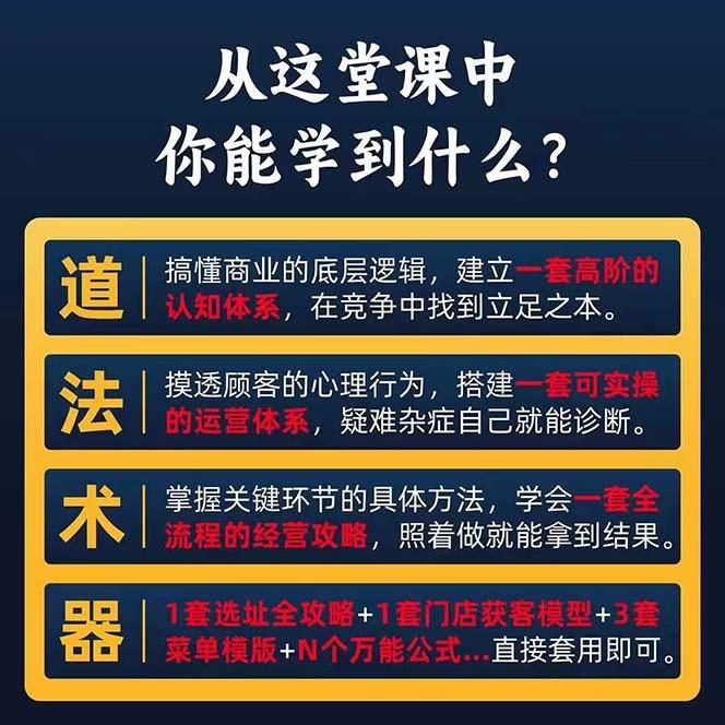 图片[1]-餐饮店盈利实操方法：教你怎样开一家持续能赚钱的餐厅(25节-蚂蚁汇资源分享项目网