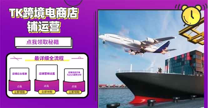2025TK跨境电商选品趋势0到1店铺搭建最全实操讲解，轻松在家把货卖出国-蚂蚁汇资源分享项目网