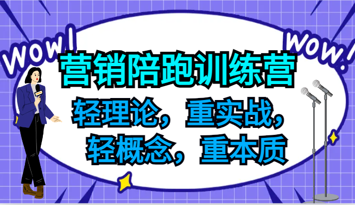 营销陪跑训练营，轻理论，重实战，轻概念，重本质，适合中小企业和初创企业的老板-蚂蚁汇资源分享项目网