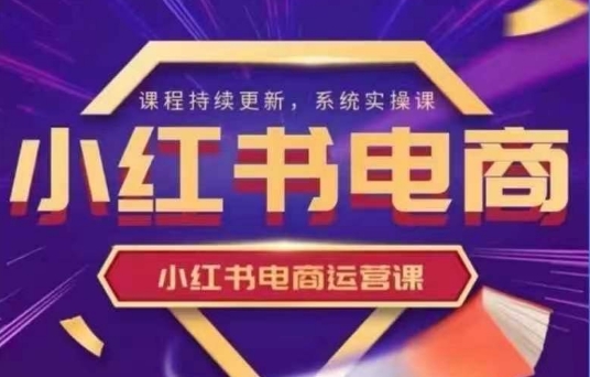 小红书电商运营实操课，​新手从0~1落地实操-蚂蚁汇资源分享项目网