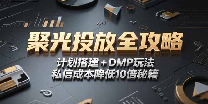 2025小红书聚光投放全攻略，计划搭建+DMP玩法，私信成本降低10倍秘籍-蚂蚁汇资源分享项目网