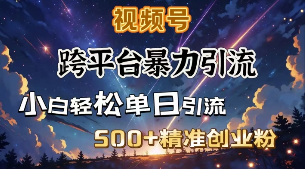 跨平台暴力引流，私域完美闭环，日引500+精准创业粉-蚂蚁汇资源分享项目网