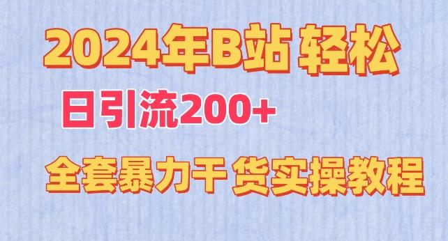 2024年B站轻松日引流200+的全套暴力干货实操教程【揭秘】-蚂蚁汇资源分享项目网