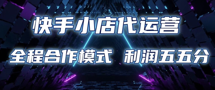 快手小店代运营 限时托管计划 合作模式 利润五五分成【揭秘】-蚂蚁汇资源分享项目网