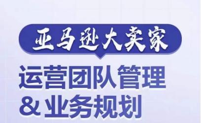 亚马逊大卖家-运营团队管理&业务规划，为你揭秘如何打造超强实力的运营团队-蚂蚁汇资源分享项目网