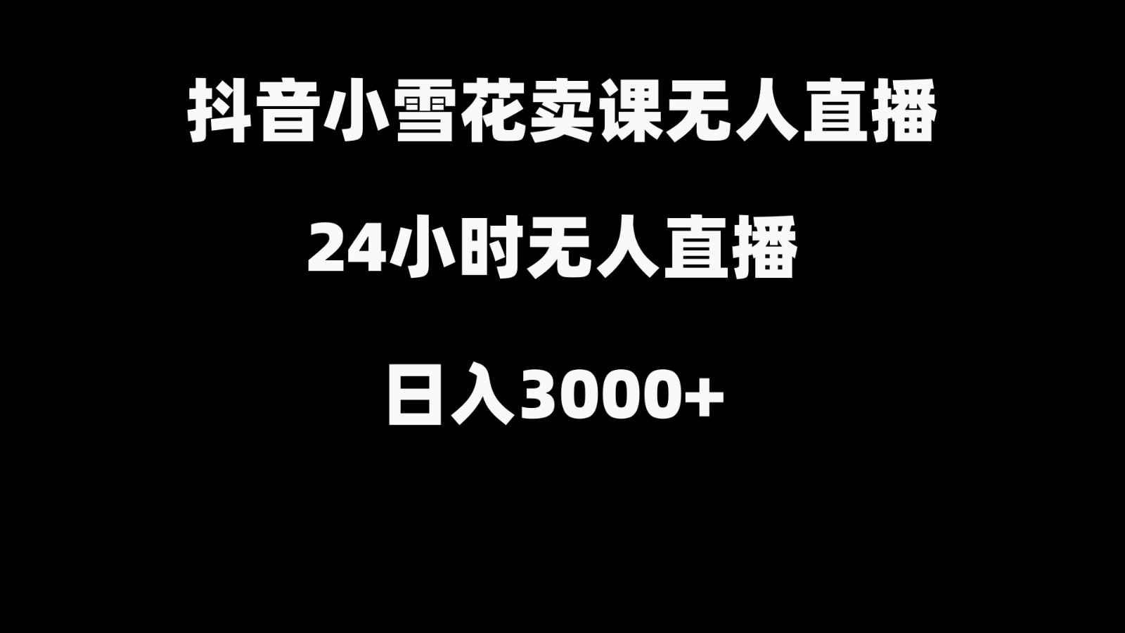 抖音小雪花卖缝补收纳教学视频课程，无人直播日入3000+-蚂蚁汇资源分享项目网