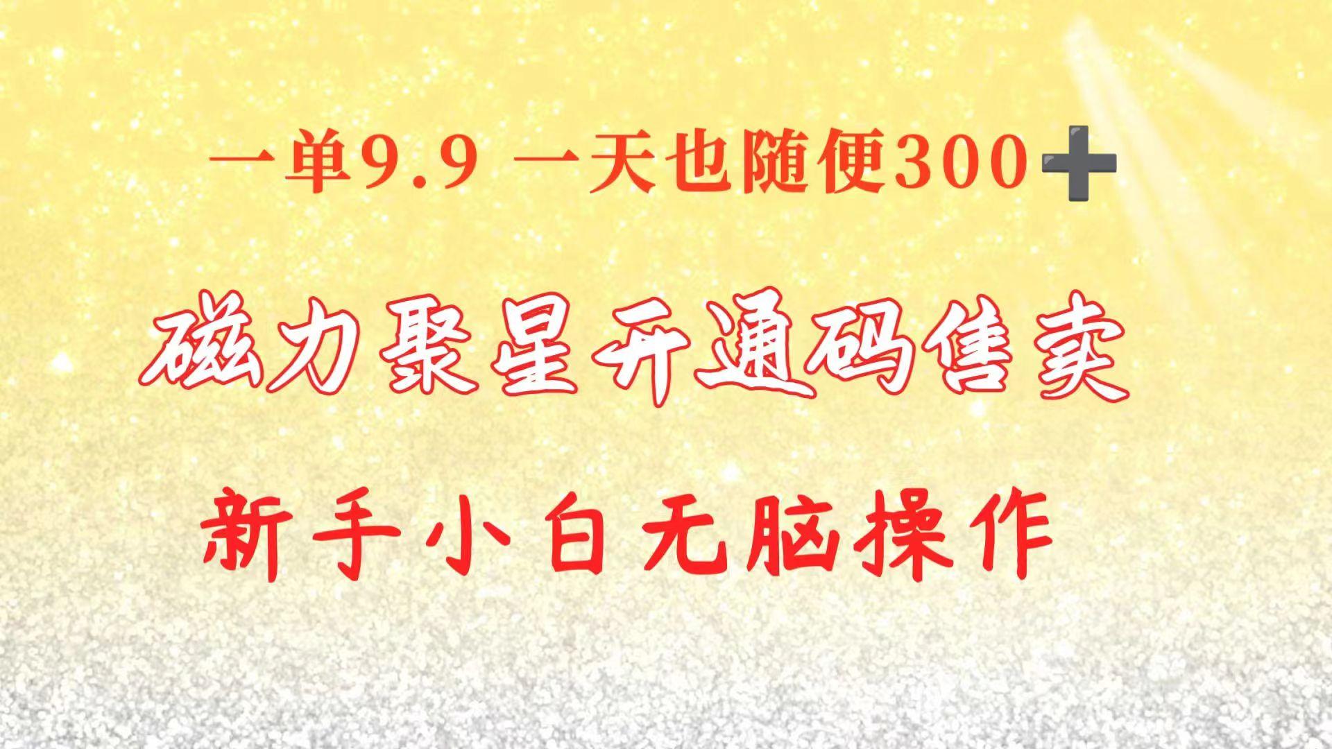 快手磁力聚星码信息差 售卖  一单卖9.9  一天也轻松300+ 新手小白无脑操作-蚂蚁汇资源分享项目网