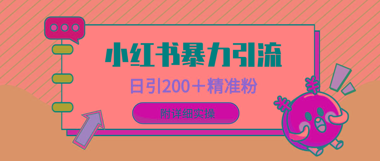 (9582期)小红书暴力引流大法，日引200＋精准粉，一键触达上万人，附详细实操-蚂蚁汇资源分享项目网