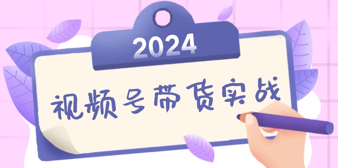 2024视频号最新带货实战课：无人直播/书单号卖货/个人IP口播 (附资料素材-蚂蚁汇资源分享项目网
