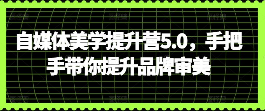 自媒体美学提升营5.0，手把手带你提升品牌审美-蚂蚁汇资源分享项目网