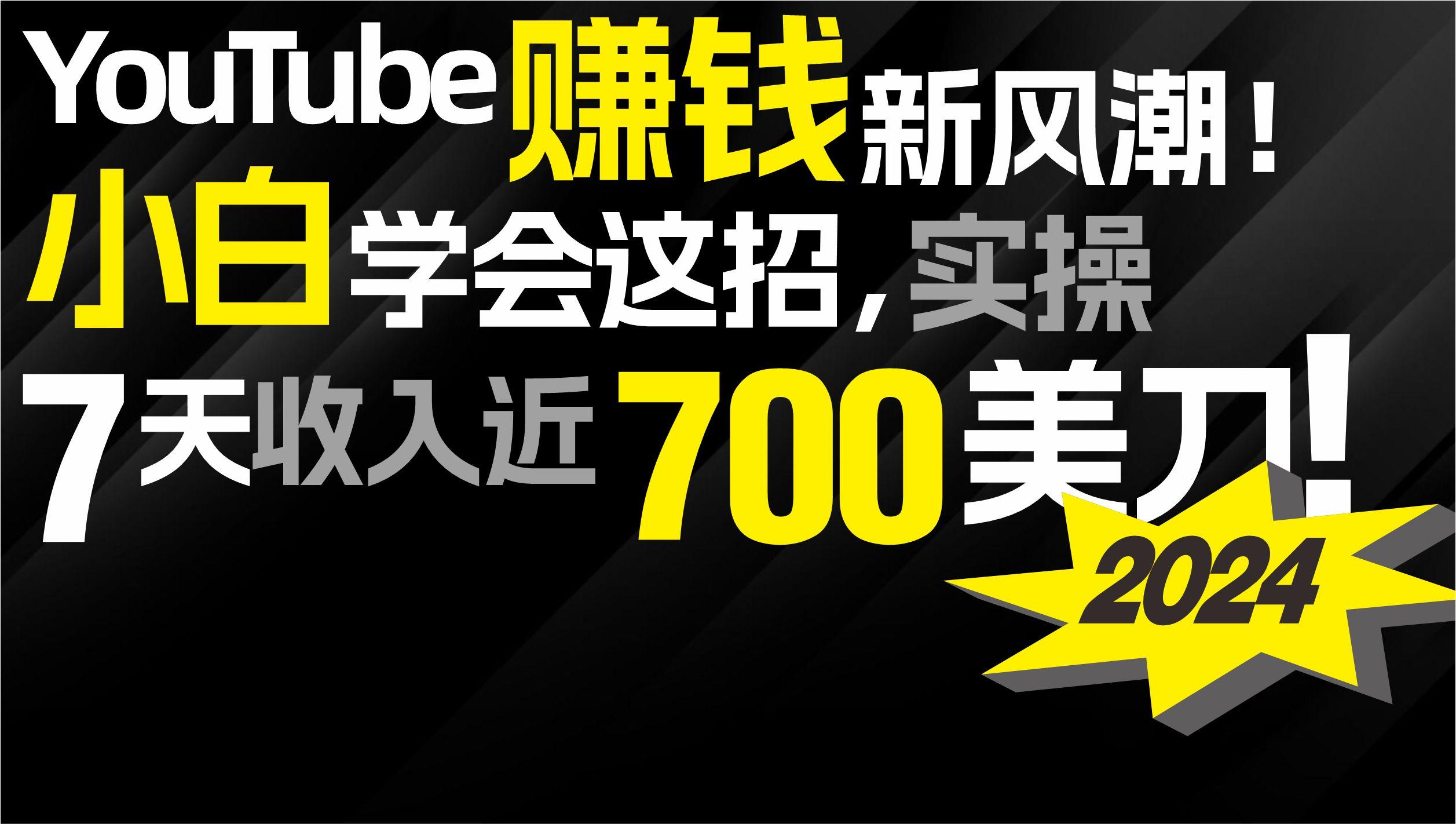(9647期)2024 YouTube赚钱新风潮！小白学会这招，7天收入近7百美金！-蚂蚁汇资源分享项目网