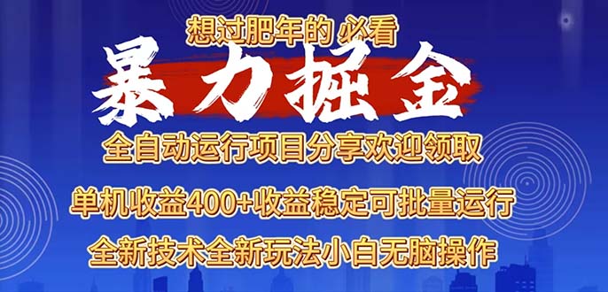 2025暴力掘金项目，想过肥年必看！-蚂蚁汇资源分享项目网