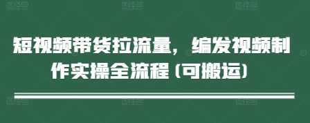 短视频带货拉流量，编发视频制作实操全流程(可搬运)-蚂蚁汇资源分享项目网