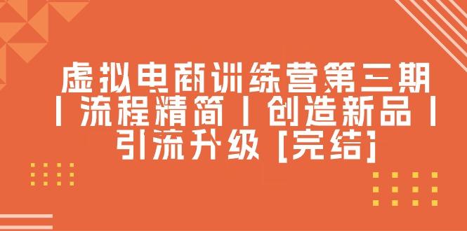 虚拟电商训练营第三期丨流程精简丨创造新品丨引流升级 [完结]-蚂蚁汇资源分享项目网