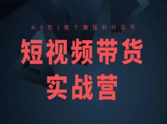 短视频带货实战营(高阶课)，从0到1做个赚钱的抖音号-蚂蚁汇资源分享项目网