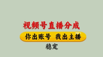 视频号直播分成，全程托管招募，单月轻松变现8k【揭秘】-蚂蚁汇资源分享项目网