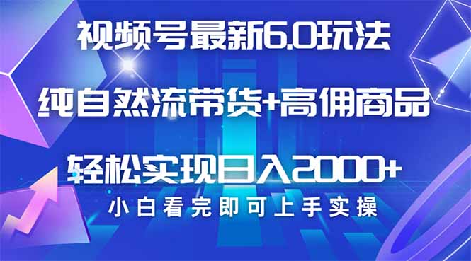 视频号带货最新6.0玩法，作品制作简单，当天起号，复制粘贴，轻松矩阵…-蚂蚁汇资源分享项目网