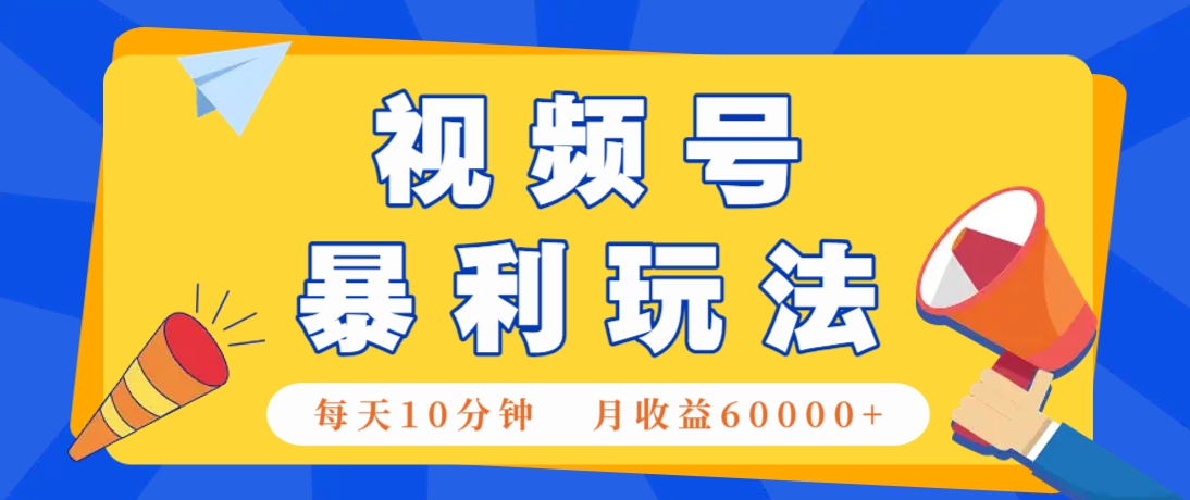视频号AI赚钱法,每天只需10分钟,月入6万+!(超详细拆解)-蚂蚁汇资源分享项目网