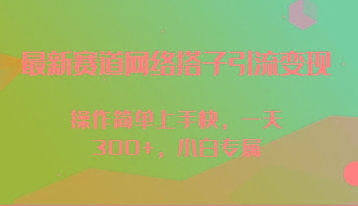 最新赛道网络搭子引流变现!!操作简单上手快，一天300+，小白专属-蚂蚁汇资源分享项目网