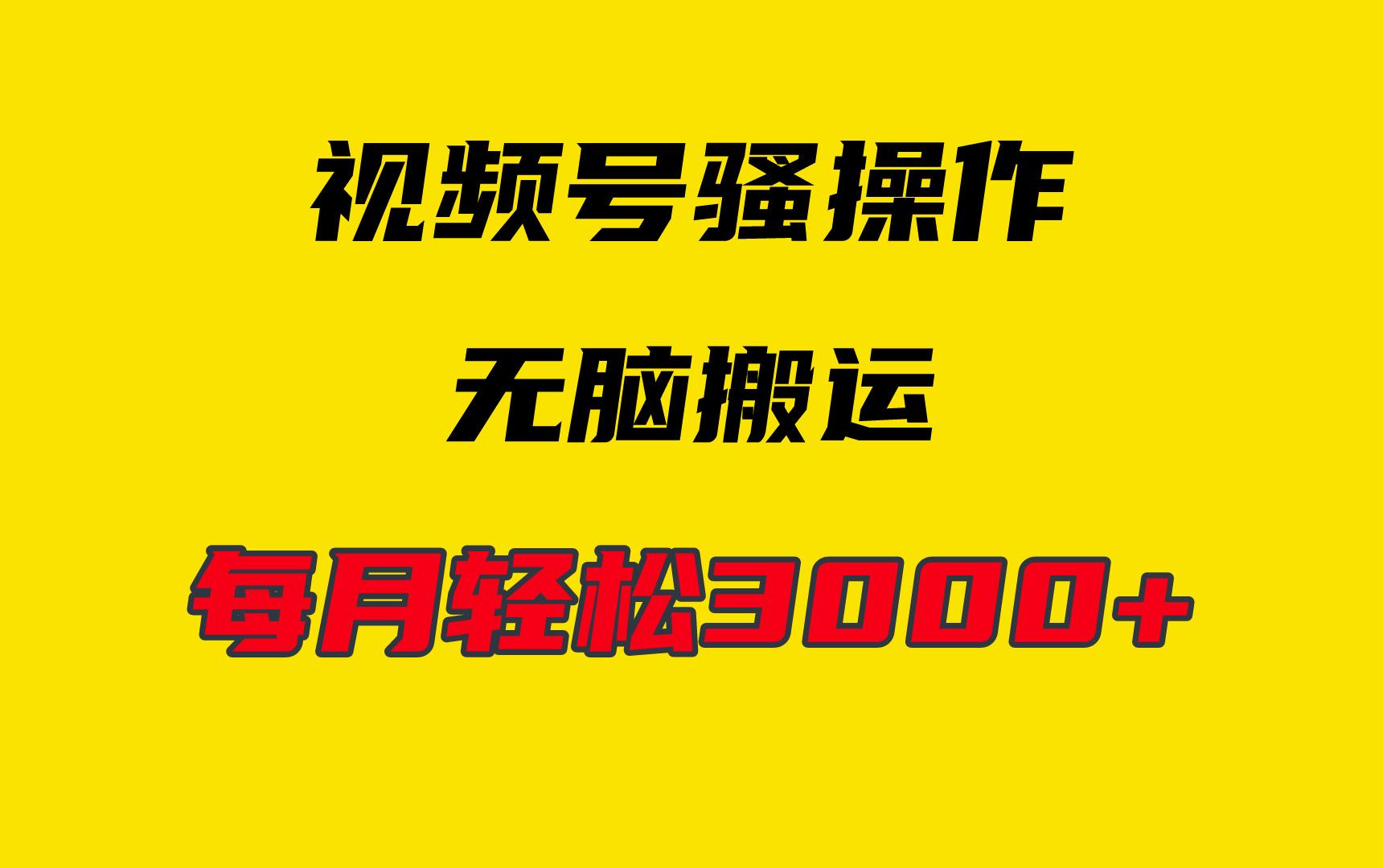 (9968期)4月最新视频号无脑爆款玩法，挂机纯搬运，每天轻松3000+-蚂蚁汇资源分享项目网