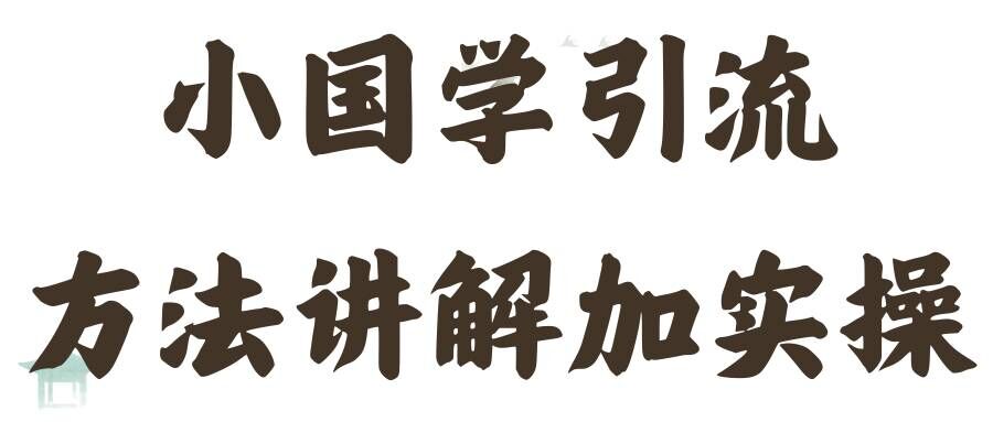 国学引流方法实操教学，日加50个精准粉【揭秘】-蚂蚁汇资源分享项目网